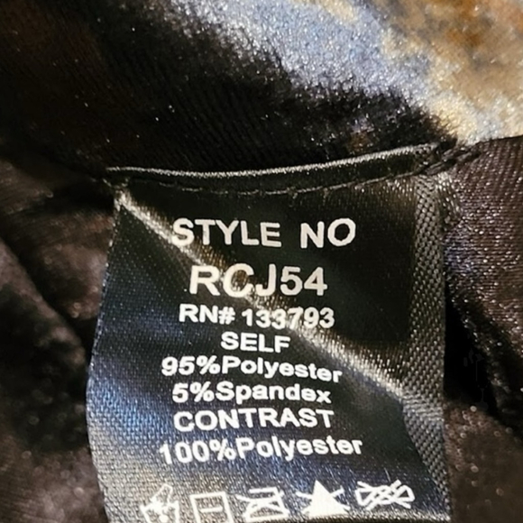 POL Dark Velvet Blazer Multicolor 3/4 Bell Sleeve Size M (19.5”PTP) NWT - Picture 6 of 8